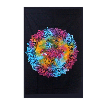 Single Cotton Quilt - Hamsa Black