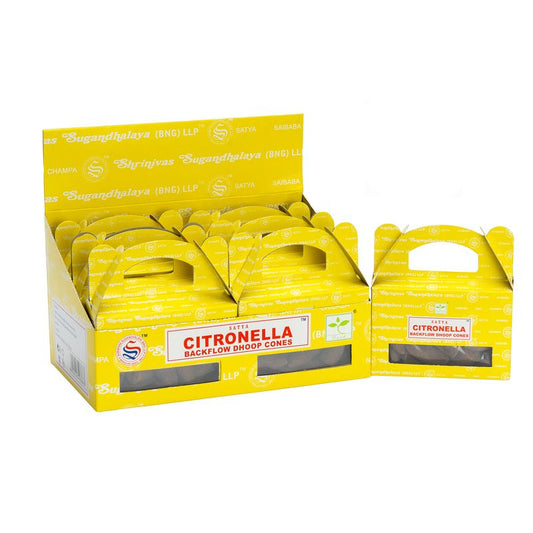 Box of 24 Reflux Cones - Satya Citronella