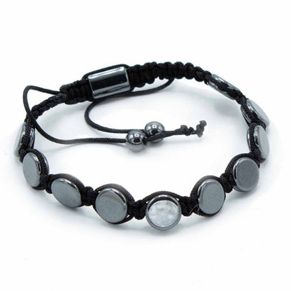 Hematite Shamballa Magnetic Bracelet - Flat Circles