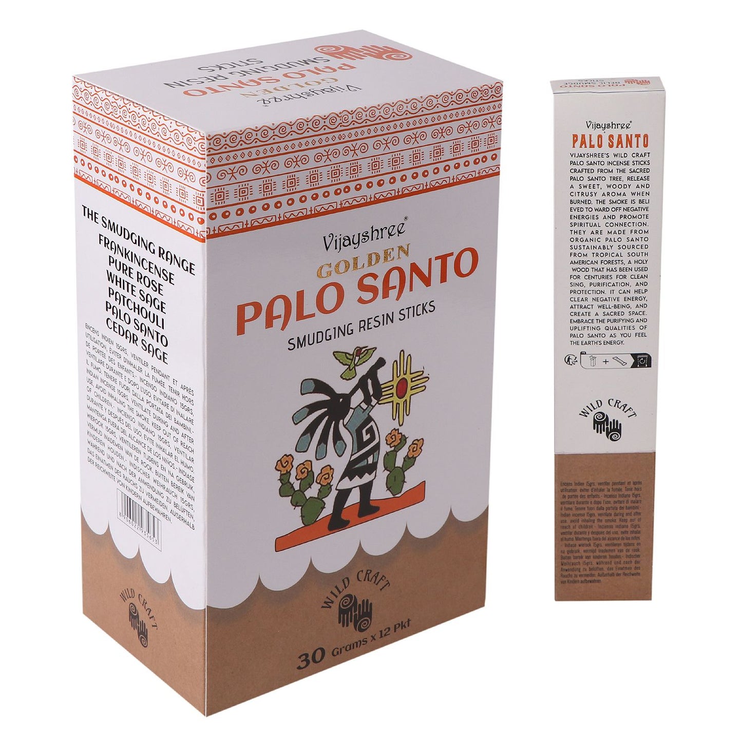 30g Golden Palo Santo Smudging Resin Sticks (6 Count)