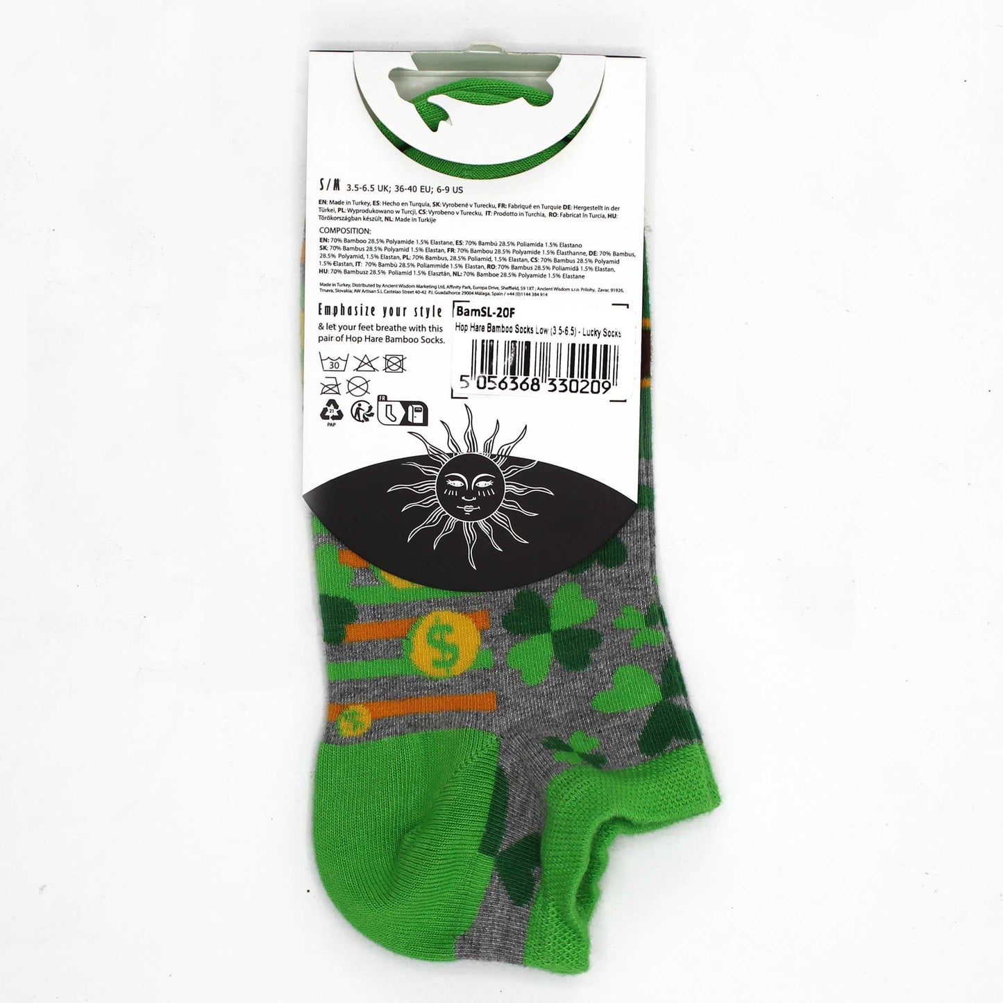 M/L Hop Hare Bamboo Low Socks (41-46) - Lucky Socks