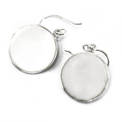 Silver Tree of Life Earrings 15mm - Mother of Pearl