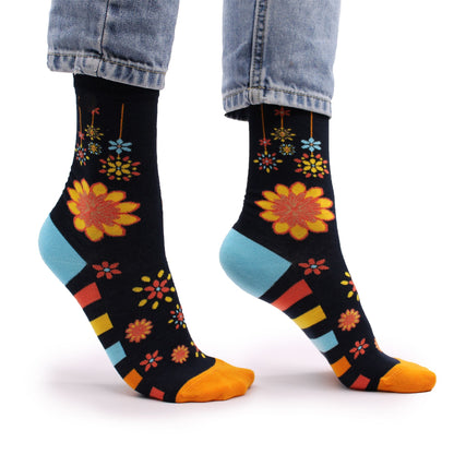 Hop Hare Bamboo Socks (S/M) - Mandala Flowers