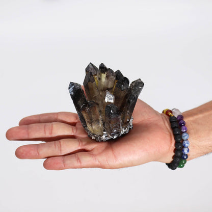 Handmade Natural Quartz Cluster - Smoky Phantom Quartz (approx 250-300gm 8cm)