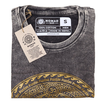 Camiseta Nomad Sari Pequeña - Chakra - Gris oscuro