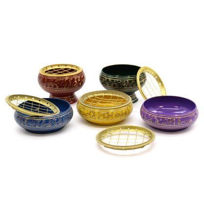 Tall Chakra Charcoal Incense Bowl - Crown