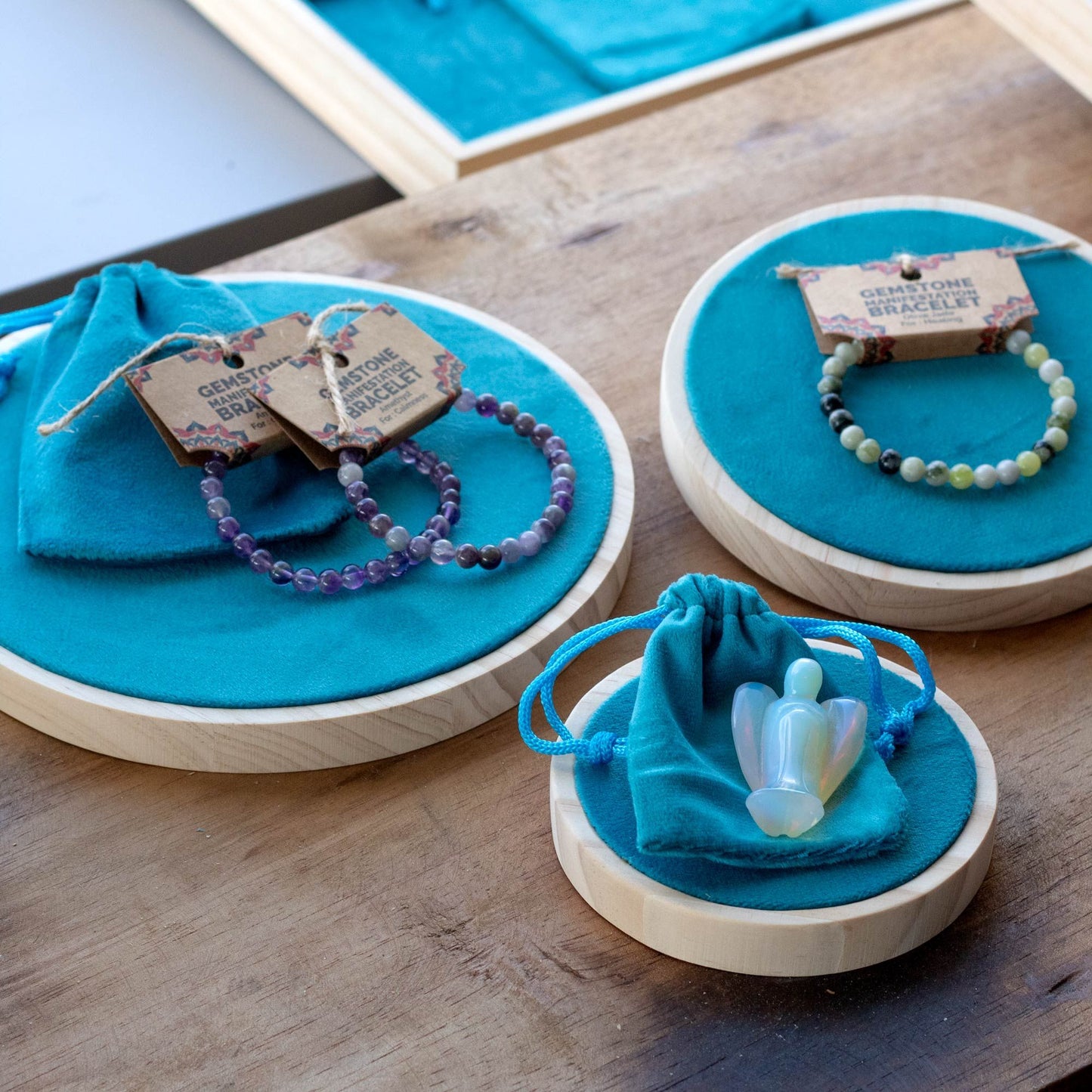 Ensemble de trois présentoirs ronds (10 cm, 15 cm, 20 cm)