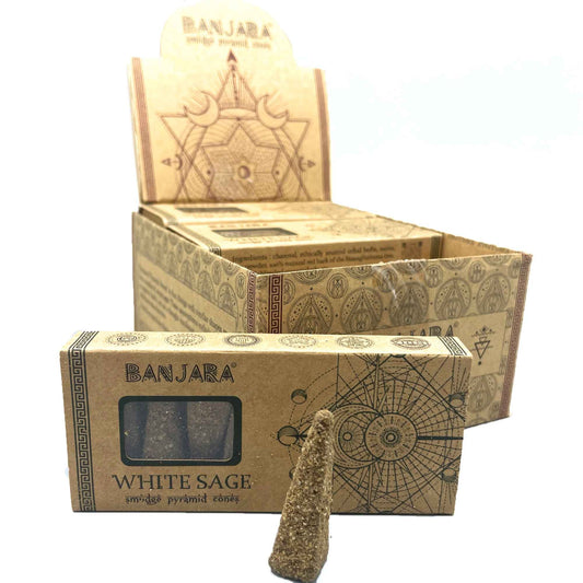 Conos piramidales Banjara Smudge - Trigo blanco