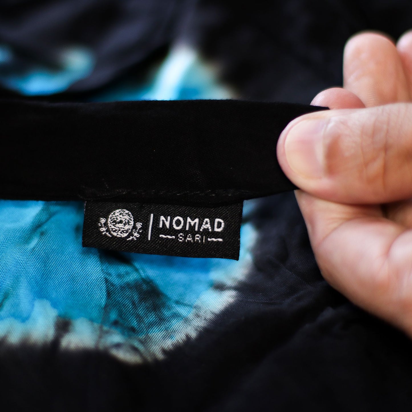 Pantalones de estilo japonés para estar en casa - negro y azul - L