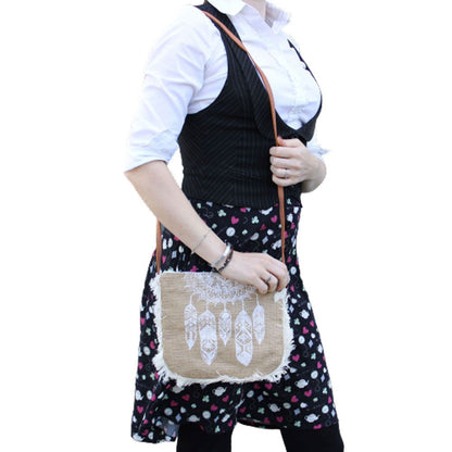 Bolso con flecos - Estampado Atr. Sueños