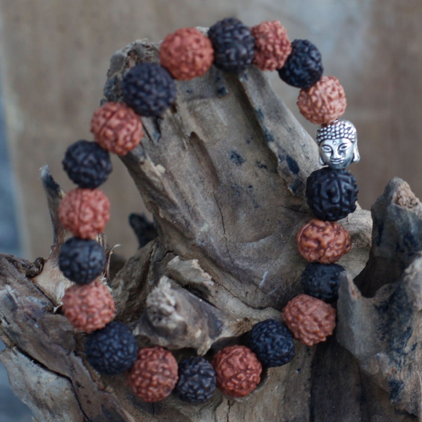 Rudraksha Buddha Bracelet Japa Mala - Mix