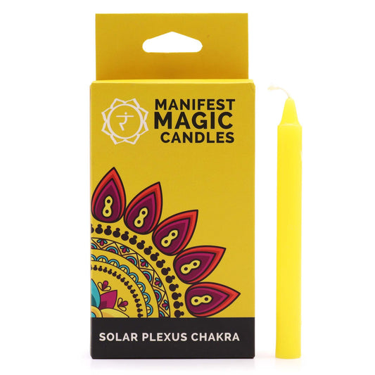 Manifest Magic Candles (12-Pack) - Yellow - Solar Plexus Chakra