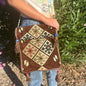 Bolso bandolera de festival Kilim de chocolate