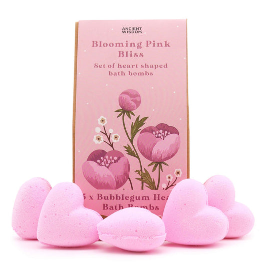 Blooming Pink Happiness Heart Bath Bomb Set