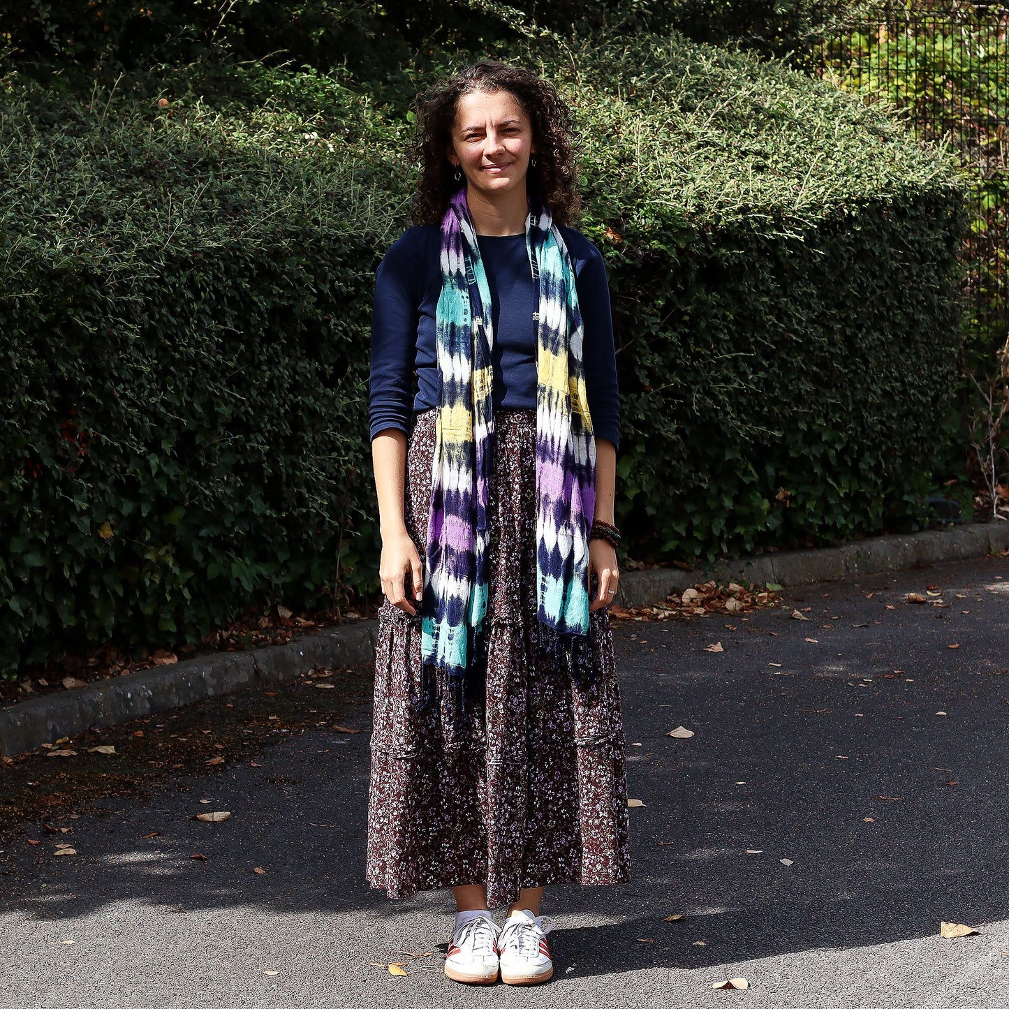 Arte Boho Java Estola/Bufanda - Rayas Múltiples - 62x200cm