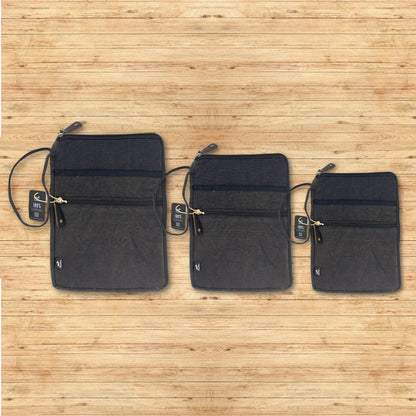 Large Canvas Laptop Sleeve - Charcoal