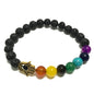 Pulsera de Piedra de Lava - Hamsa - Chakra