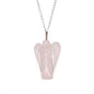 Guardian Angel Pendant with Gemstones - Rose Quartz