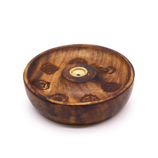 Incense holder disc for cones and sticks - 7 Chakras