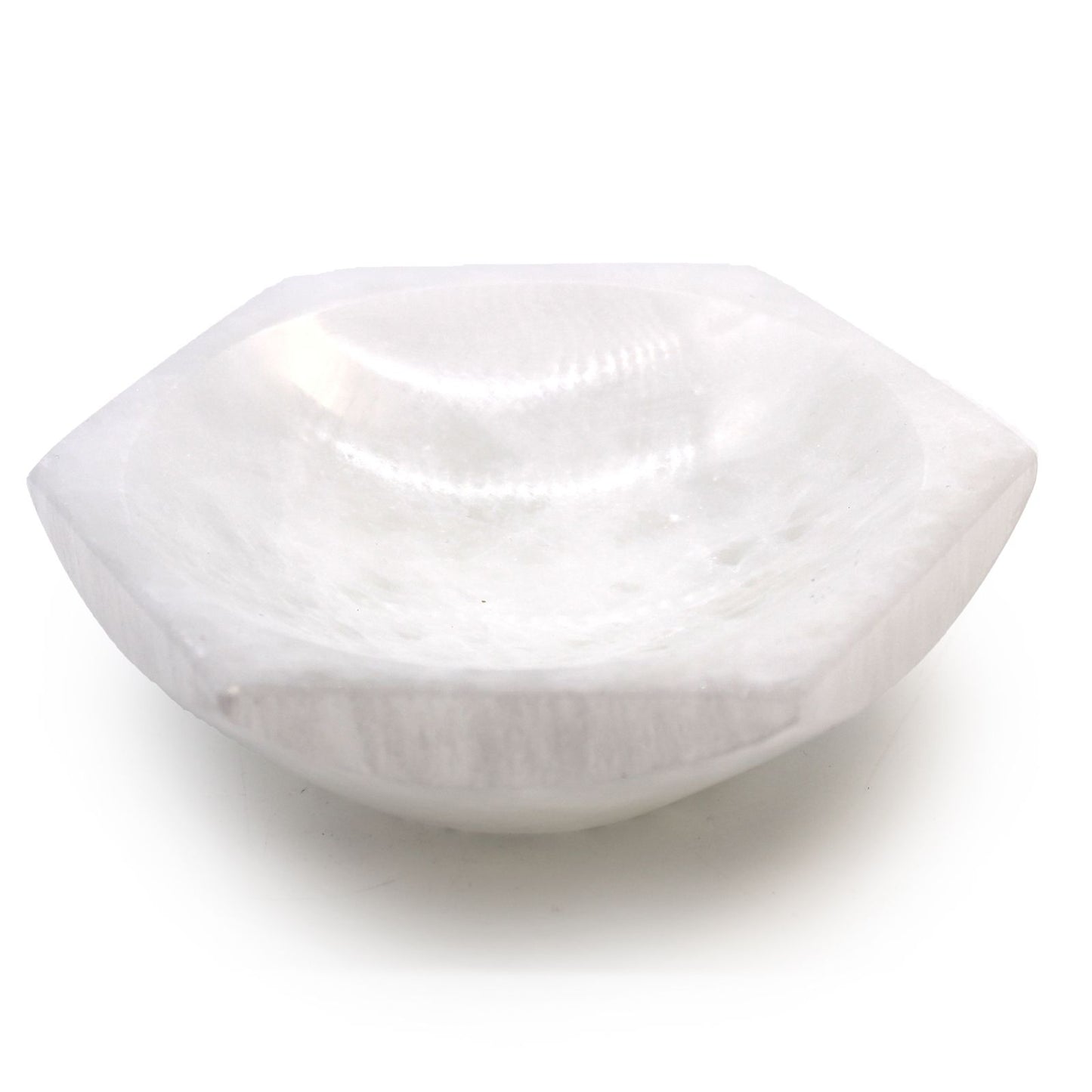 Hexagonal selenite bowl - 15cm