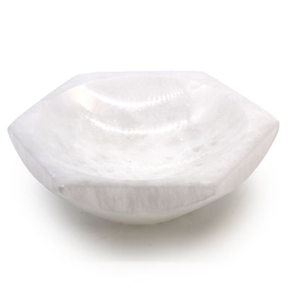 Hexagonal selenite bowl - 15cm