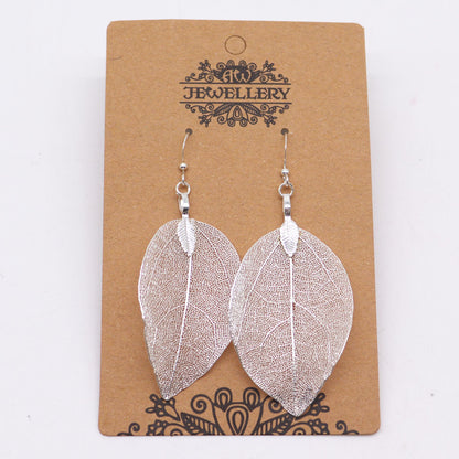 Earrings - Value Leaf - Silver