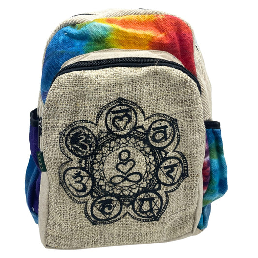 Tiedye Hemp Medium Backpack - 7 Chakras