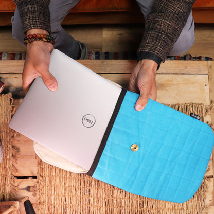 Padded 13-inch Laptop Sleeve - Crazy Yellow - 14 oz Stonewash