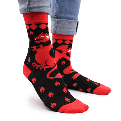 Hop Hare Bamboo Socks (S/M) - Red Dragon