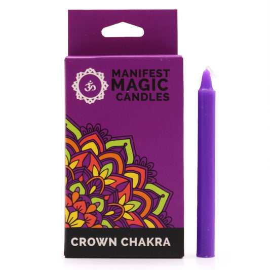 Manifest Magic Candles (12-Pack) - Purple - Crown Chakra