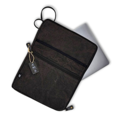 Large Canvas Laptop Sleeve - Charcoal