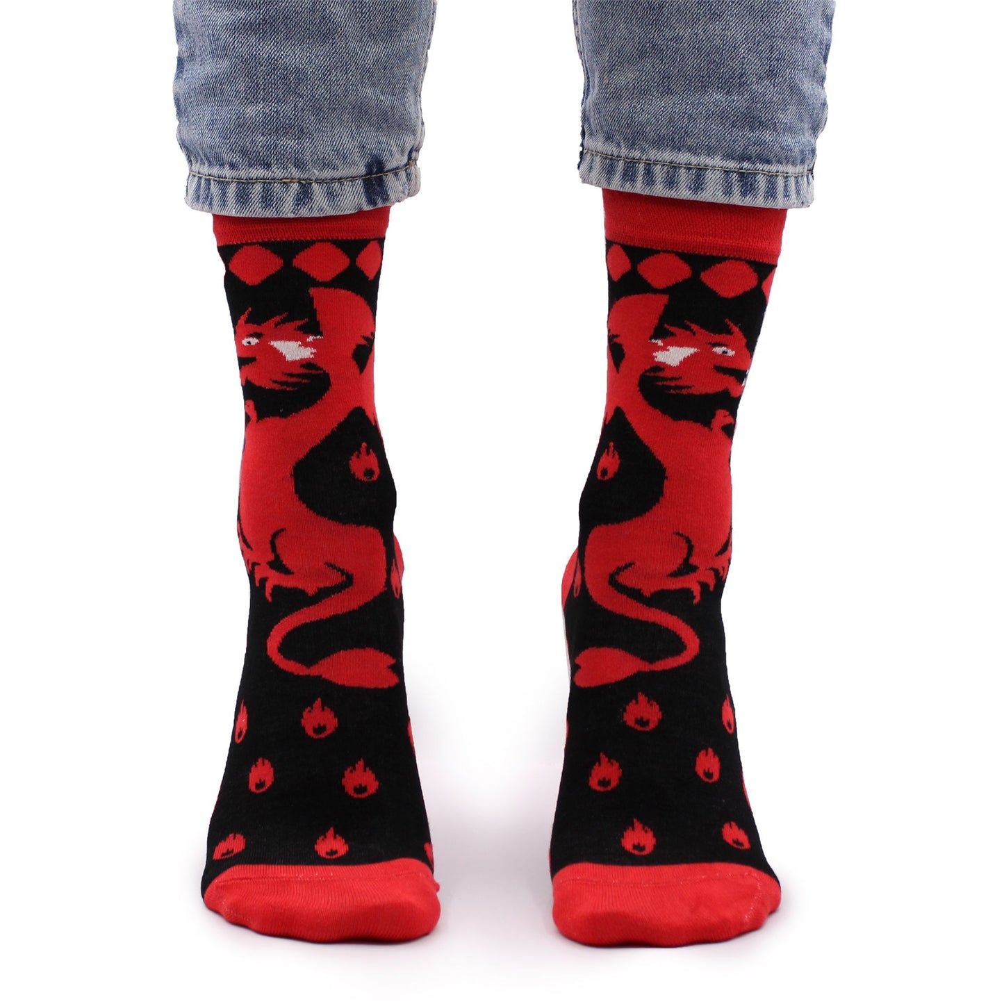 Hop Hare Bamboo Socks (S/M) - Red Dragon