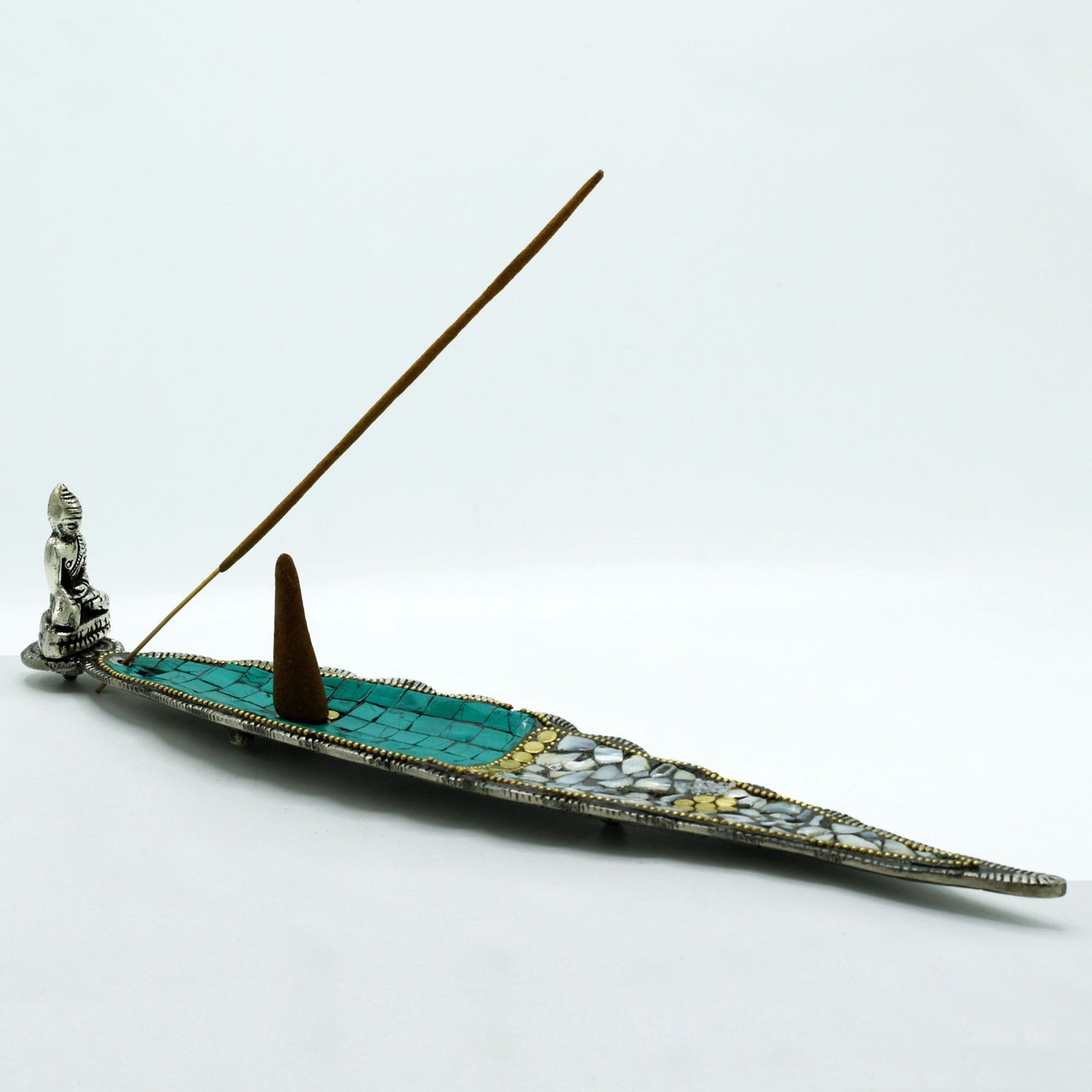 Tibetan Incense Holder Decoration Long Leaf Buddha