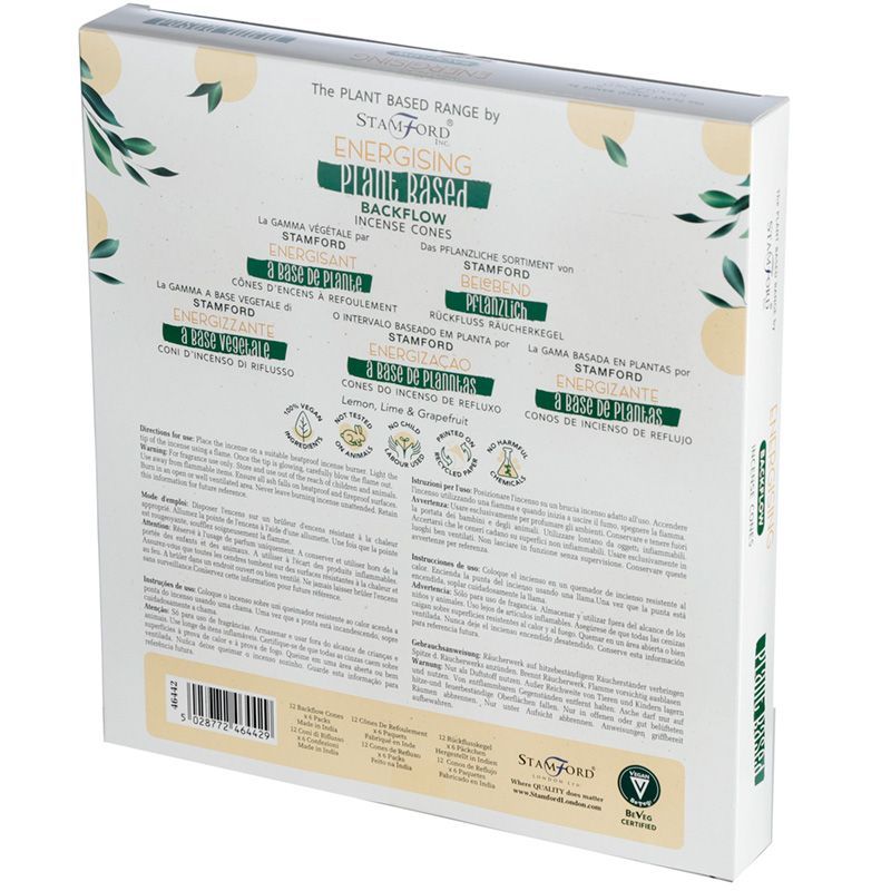 Herbal Backflow Incense Cones - Energizing