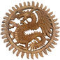 Carved Wood Panel - Winged Solar Dragon - 30cm
