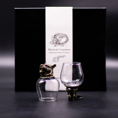 Gift set of 6 glasses (100 ml) - Mystical Creatures - Antique Bronze
