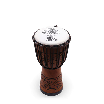 Tambor Djembe Mediano Pro - Sonido del Alma (bajo) - Mediano 40 cm (18 cm Diia)