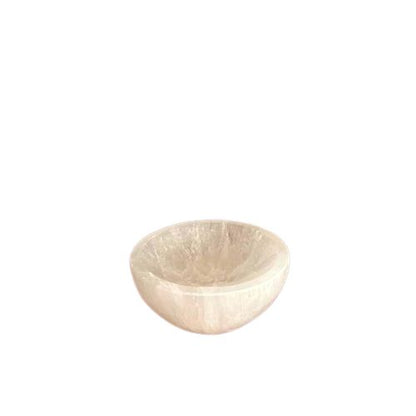 Round selenite bowl - 8cm