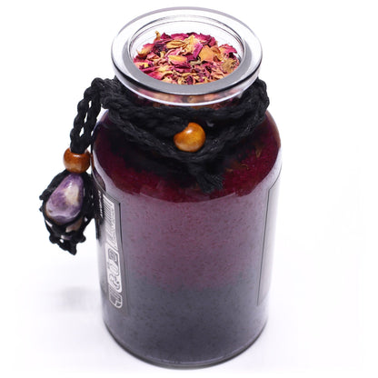 Ancient Witch Bath Spell Potion and Amethyst Crystal Amulet - Seduction