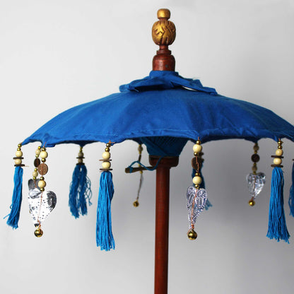 Bali Home Decor Parasol - Cotton - Blue - 40cm