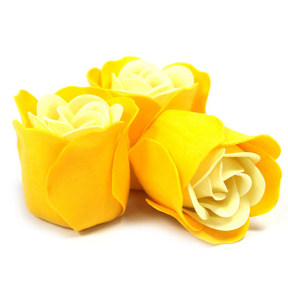 Set of 3 Soap Flowers Heart Box - Spring Roses