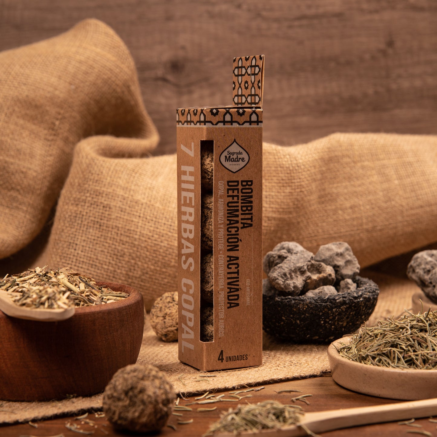 Box of 4 Incense Sticks with 7 Herbs and Copal