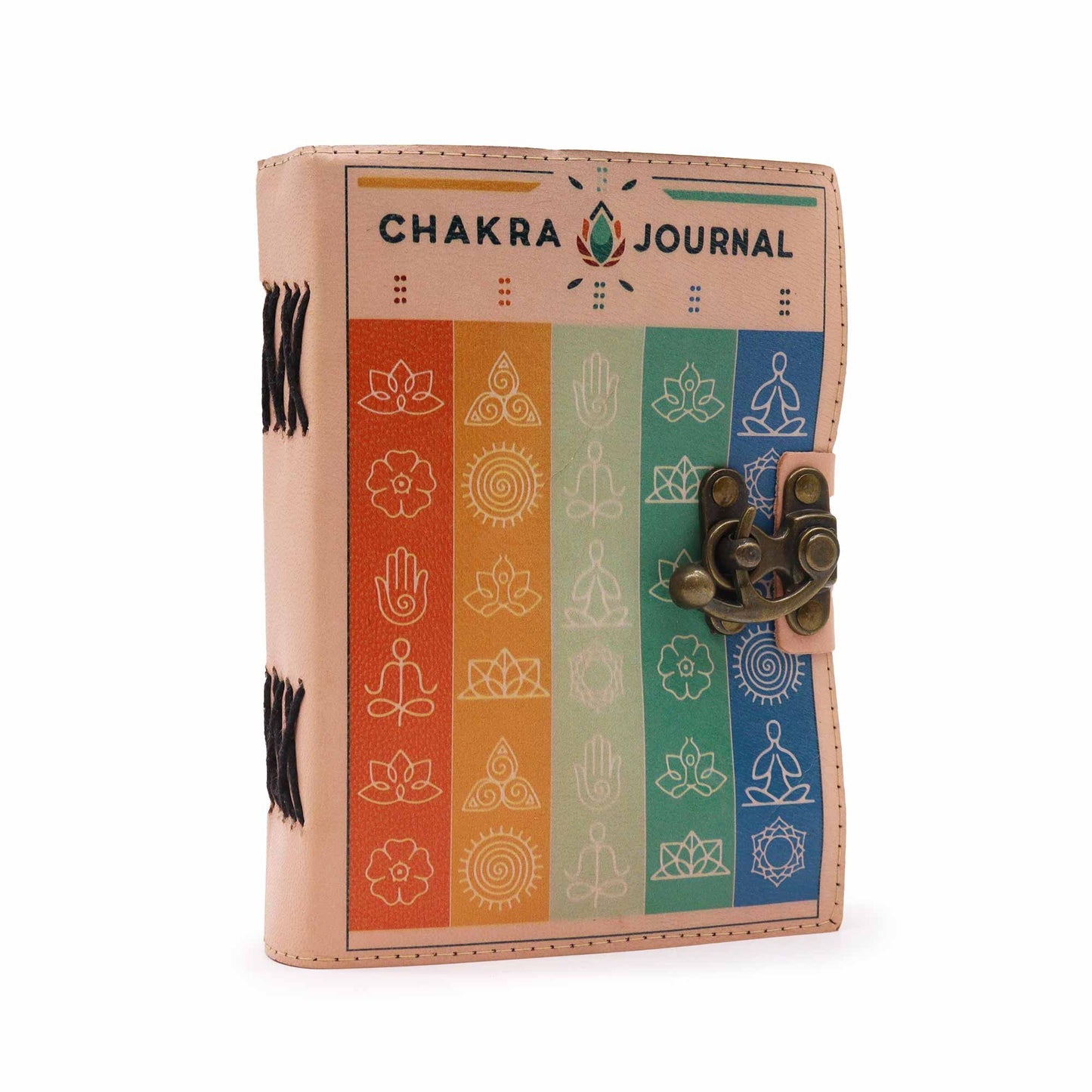 Leather Notebook - 7 Chakras - 12.5x17.5cm