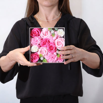 Caja Cuadrada flores - Baby Blessings - Rosas