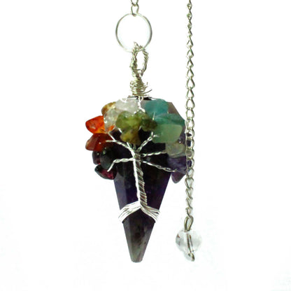 Magic Pendulum - Seven Chakras - Amethyst