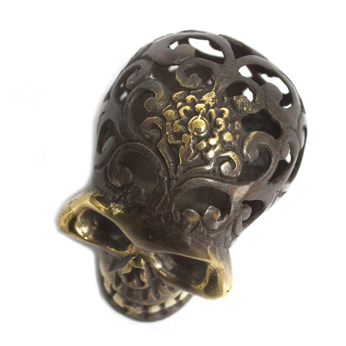 Vintage Brass Skull - Medium