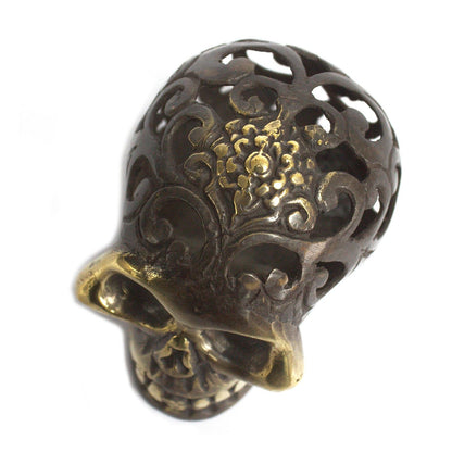 Vintage Brass Skull - Medium