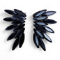 Vintage Crystal Earrings - Fairies - Jet Black