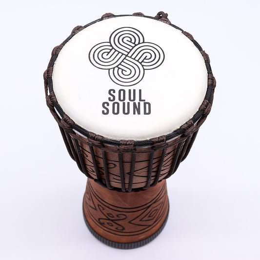 Tambor Djembe Mediano Pro - Sonido del Alma (bajo) - Mediano 40 cm (18 cm Diia)