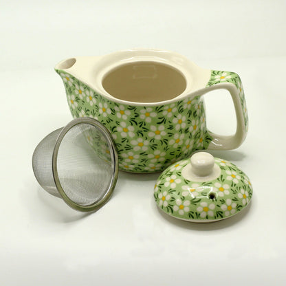 Small teapot - Green daisy